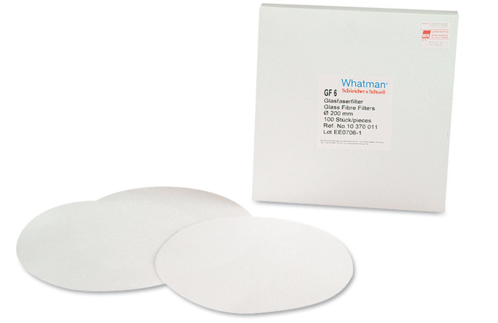 Glass fibre filter paper - round filters, type GF 6, Ø 200 mm, 100 unit(s)