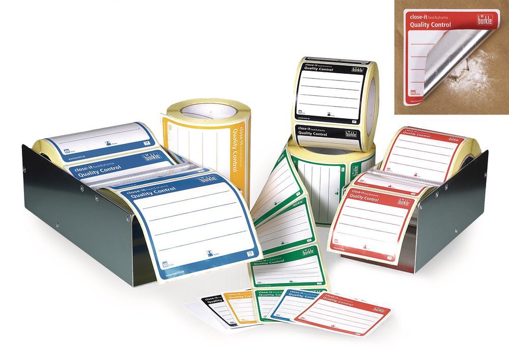 Security seal, yellow, Close-it food and pharma, W 95 x H 95 mm, 500 unit(s) — Carl Roth, cod YC62.1