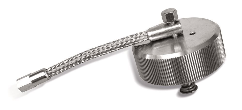 screw cap 1 1/2 inch, stainl. st., seals made of PTFE, with pressure relief
