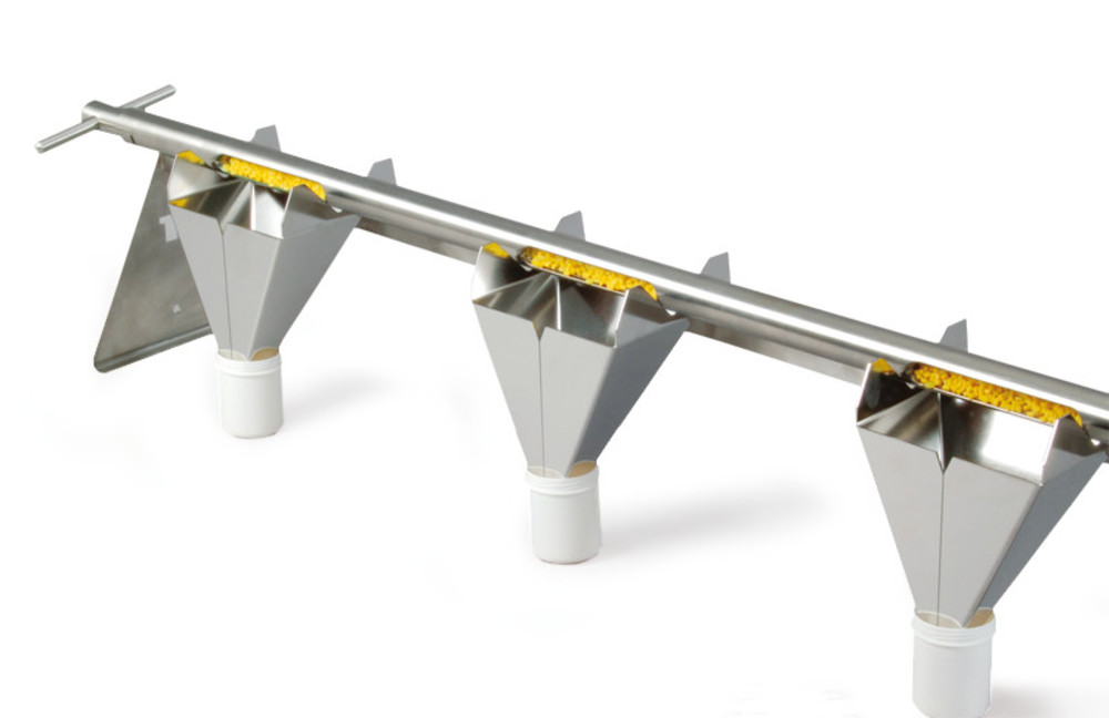 Emptying device for zone sampler, 3 funnels, L 1 m, 1 unit(s)