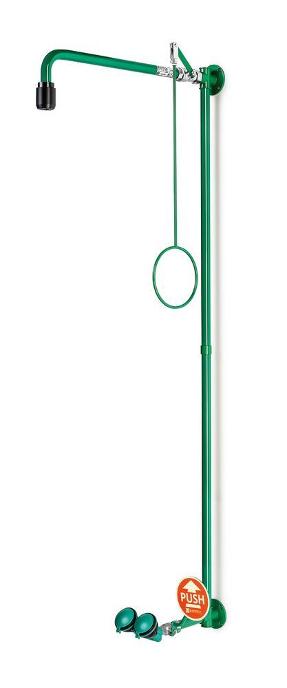 Body emergency shower, with eyeshower, 2 shower head, 1 unit(s)